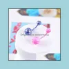 Navel Bell Button Rings Fashion 316 L Surgical Steel Candy Color Belly Bar Ring Sexy Body Piercing Jewelry Drop Delivery Dhewc