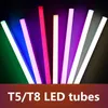 LED 튜브 T5 통합 조명 LED 형광성 튜브 벽 램프 30cm 60cm 전구 경 LAMPARA AMPOULE 콜드 따뜻한 흰색 110V 220V