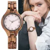 Relógios de pulso Crystal Rhinestone Women Wooden Watch Dress Vestido de pulseira ajustável Relógio feminino de relógio feminino MUJERWRISTWATC