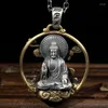 Pendentif Colliers Exquis Rétro Bouddha Collier Hommes Et Femmes Bijoux Religieux Amulette Cadeau Manjusri Bodhisattva Guanyin