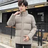 Men's Down Long Sleeve Stand Collar Zipper Casual Waterproof Windproof Jackets Mens