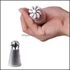 Baking Pastry Tools 1Pc Russian Pi Nozzle Sphere Ball Icing Confectionary Cupcake Decorator Kitchen Bakeware Nozzles For Decoratin Dh8Tx