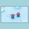 Stud Fashion Korean Beads Earrings 7 Colors Ladies Crystal Rhinestones Ball For Women Luxury Jewelry In Bk Drop Delivery Otmrn