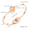 Bangle Japanese Korean Fashion Double Frosted Butterfly 175mm YSM B390 SMYCKE 2023 Trend Rostfri Stee Armband för kvinnor Rose Gold