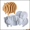 Bakningsbakningsverktyg 6st Creative Thermal Insation Sile Pig Mold Set Diy Home Decoration Making Tool With Support Drop Delivery GA DH3GJ