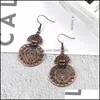 Pendientes colgantes de gota de agua con borlas étnicas bohemias Vintage para mujer, accesorios de joyería de moda, entrega de regalos Otu2E