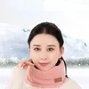 Berets 3 In 1 Velvet Neckerchief Plush Scarf Winter Warm Respirator Thick Wind Cold Proof Earmuffs Unisex Ski Riding Snood Face Cover