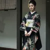 Etnik Giyim Kimonos Kadınlar Geleneksel Yukata Gece Elbise Vintage Çiçek Kimono Elbise Asil Geisha Cosplay Kostümleri Klasik Robe