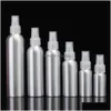 Butelki opakowania 1x 30/50/100/120/150/250 ml rozprysku do napełniania butelka aluminiowa metalowa pusta pompa mgły atomizer kosmetyczny DHWHQ