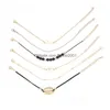 Charm Armband Fashion Jewelry Armband Set Metal Shell Plan Map Beads Chain 6pcs Drop Delivery Dhjaq