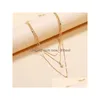 Pendant Necklaces Fashion Jewelry Mti Layer Necklace Star Moon Chain Choker Drop Delivery Pendants Dhu0T