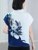 Women's Blouses & Shirts Women Spring Summer Lady Fashion Casual Short Sleeve Turn-down Collar Flower Printing Blusas Tops G2122Women's Hora