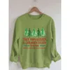 Kvinnors T -skjortor Rheaclot Tree Tops Glisten Barn lyssnar Jultryck Kvinnor Bomull Kvinnliga långa ärmar Sweatshirt