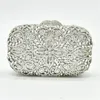 Kvällspåsar Kvinnor Party Bag Diamonds Elegant Crystal Clutch Luxury Wedding Wallet Purse Handväska Flower Purses