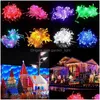 Led Strings Ac 110V / 220V 10M Lights 100Leds Fancy Ball Décoratif Fête De Noël Festival Twinkle String Lampe Guirlande 10Colors Drop Otgli