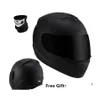 Caschi moto Bye 616 Casco Vintage Fl Face Motocross Cruiser Chopper Scooter Dot Certificato Nero opaco Drop Delivery Mobile Dhxpu