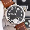 luxury watch 45x14.25 821A Automatic mechanical movement ceramic luminous ring mouth fine steel case imported leather watch strap mens watches