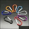 Ключевые кольца Colorf Aluminum Carabiner Shape Snap Snap Loking Learing Chepchain Высококачественный мини -карабинерские аксессуары CARABINERS DHS DELIVE DHKQ6