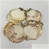 Charms Natural Shell Pendants Fan Shape Necklace Pendant For Smycken Making DIY Armband Halsband Tillbehör Storlek 40x48mm Drop Del DH2VX