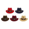 Boinas de chapéu de cowboy clássico Big Brim Po Props Costume Cosplay leve confortável para homens Adultos Street Camping Holidays