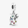 Charms 100 925 Sterling Sier Rainbow Charm Balon Wiselant Fit Oryginalna bransoletka Bransoleta Kobiety