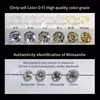 Кластерные кольца реальное кольцо мойассанита 6,5 мм 1CT Gemstone Diamonds Свадебные голубые голубой розовый красное желтый серебро стерлинга для WomenCluster