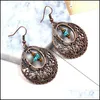 Pendientes colgantes de gota de agua con borlas étnicas bohemias Vintage para mujer, accesorios de joyería de moda, entrega de regalos Otu2E