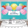 Décoration de fête joyeux anniversaire, toile de fond, cadeau de photographie pour enfants, filles et garçons, affiche personnalisée, Portrait, arrière-plan Po pour Studio