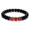 Bracelet de Distance pour couples, brins de perles, pierre d'agate naturelle, blanc, noir, rouge, pour femmes et hommes, symbole d'amour, bijoux