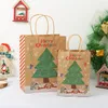 Prezent Wrap Choink Tree Bag 12pcs/Lot Santa Claus Kraft Paper Girls Party Birthday Party