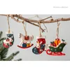 Dekoracje świąteczne żywica małe wisiorek wiszęki wiszęki układ sceny retro ręcznie robiony ornament Christams Dec
