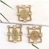 Pendanthalsband 10st Gold pläterad med CZ Micro Virgin Mary Elegant Women Necklace för droppleverans smycken hängsmycken Dhzug