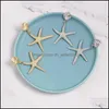 Dangle Chandelier Fashion 2021 Big Exaggerated Shiny Star Drop Earrings For Women Summer Sea Starfish Metal Statement Gift 140C3 D Dhhtz