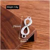 Charms 20Pcs 8X29Mm Fashion Symbol Infinity Connector For Necklaces Accessories Bracelets Making Handmade Diy Jewelry Finding Drop D Dhglm