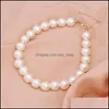 Beaded Halsband 20pc Elegant White Imitation Pearl Choker Halsband Big Round Wedding For Women Charm Fashion Jewelry 551 Q2 Drop de DH29Q