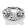 Cluster Ringe Balmora 100 925 Silber Granat Frosch Tier für Frauen Mädchen Vintage Mode Offener Ring Schmuck Anillos Valentinstag Geschenk D Dhiqy