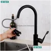 Robinets de cuisine Surface noire 2 en 1 pulvérisateur pomme de douche Pl Out robinet 1 livraison directe douches de jardin à domicile Accs Dhfq2