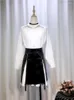 Sıradan Elbiseler Denizkızı Beyaz Kadın Gömlekleri Bahar Tasarımı 2023 Down-Down yaka Uzun kollu zarif ofis bayan dış giysiler