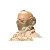 Masque de demi-visage V2 Fil en acier crypté à haute résistance Camouflage Camouflage réel CS Tactical Protective Drop Delivery Gear Equi Dhly3