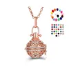 LACKETEN Openbaar Mexico Chime Music Angel Ball -beller Locket Hanger Kettingen Vintage zwangerschap Ketting Aromatherapie Essenti￫le olie OT2EK