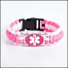 Pulseras con dijes 14 estilos Técnico médico de emergencia Emt para mujeres Niñas Paramédico Enfermera Signo Envoltura de vidrio Brazalete Novia Joyería OT053