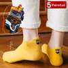 Frauen Socken 5 Paar Koreanische Mode Pack Kawaii Cartoon Kurze Casual Blume Stickerei Baumwolle Lustige Knöchel Weibliche