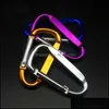 Key Rings Clips Mini Carabiner Locking Dshape Spring Clip for Home Traving Travel och Sport Outdoors Carabiners Keychains Drop de DH5C7