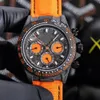 Designer Watch Automatic Mechanical Watches 40mm Sapphire Business Carbon Fibre Wristwatch Montre De Luxe