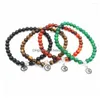 Pärlstrand charms pärlor armband för män kvinnor natursten kedja mode handgjorda smycken muslimska bön islamisk meditation dro dhbcd