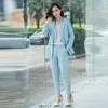 女性のスーツブレザースーツレッドブレザースーツオフィスウェアパンツ高品質のOLパンツセットビジネス