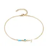 Anklets Europe moda biżuteria złe oko Anklet Beach Blue Eye Drop dostawa dhqfg