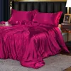 Conjuntos de ropa de cama Cómodo de verano de tres piezas Color sólido Luz de lujo Moda Hoja de cama Cubierta de edredón Boutique Cool