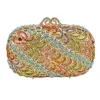 Sacs de soirée coloré luxe cristal strass pochette pour mariage sac à main dames Banquet chaîne bracelets SC655