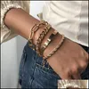 Charm Bracelets Fashion Cuban Link Bracelet Stainlss Steel 18K Gold Plated Wrist Personality Hip Hop Mtilayer Bangle Dhs Drop Delive Dhpnv